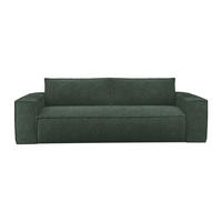 SCHLAFSOFA GERADE Samt Smaragdgrün 216cm - Smaragdgrün, Textil (216/90/100cm) - Sia Home