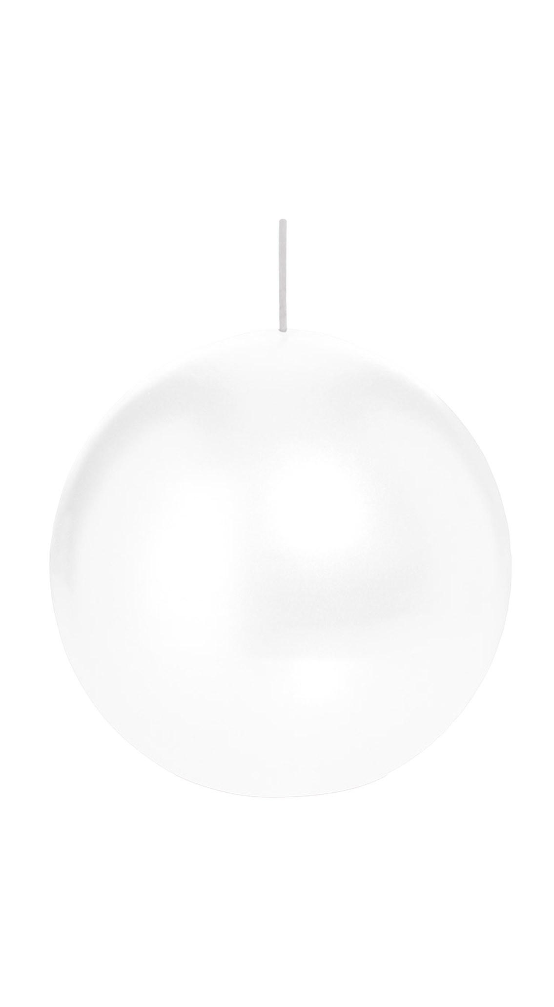 KUGELKERZEN Weiß Ø 100 mm, 6 Stück - Weiß, Paraffin (10/10/10cm) - Wiedemann Kerzen