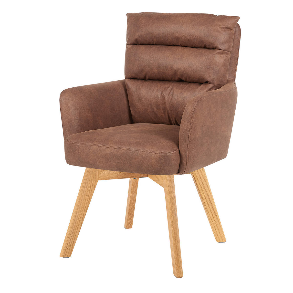 ARMLEHNSTUHL Mika-Joni 2er-Set - Honigeiche/Braun, Eichenholz/Holz (59/94/66cm) - DUBI Möbel