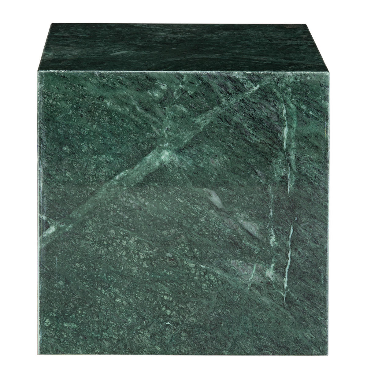 BEISTELLTISCH - Marmor - Dunkelgrün, Stein (40/40/40cm) - home24