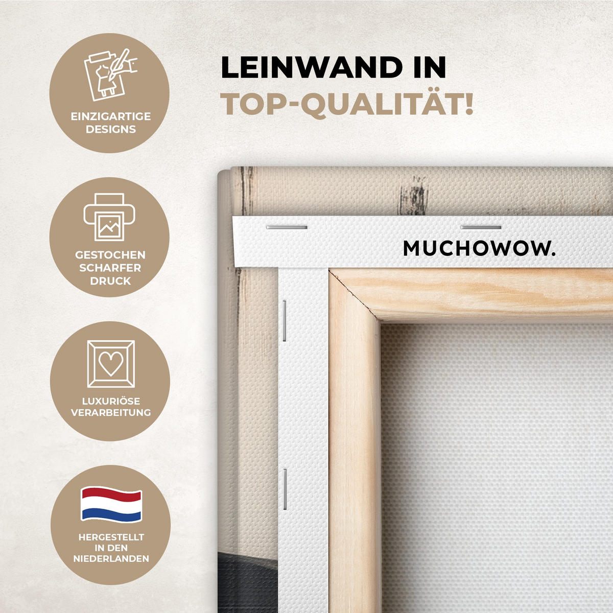 LEINWANDBILD Frau - Hut - Farbe 40x60 cm - Goldfarben, Textil (40/60cm) - MuchoWow