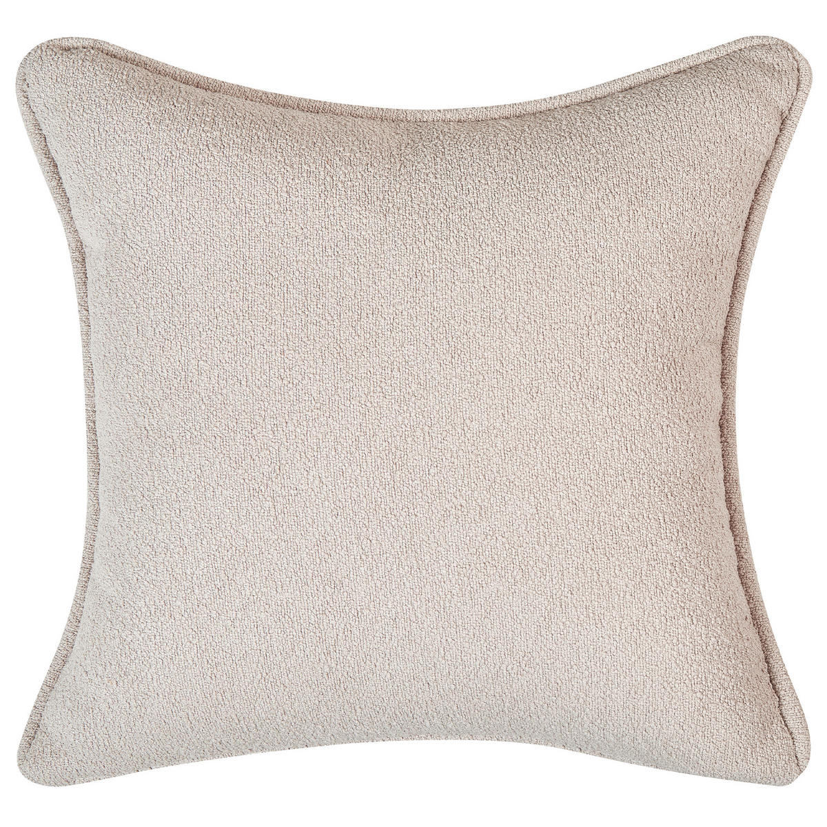 CHAISELONGUE Bouclé hellbeige rechtsseitig Chevannes - Beige/Schwarz, Textil (138/74/77cm) - Beliani