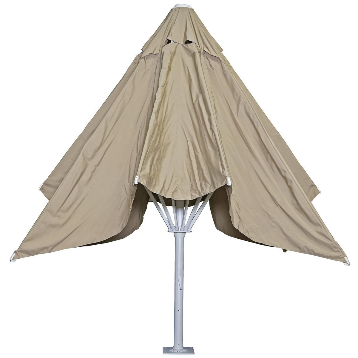 GASTRONOMIE-LUXUS-SONNENSCHIRM D20B Beige - Beige, Textil (500/500cm) - MCW