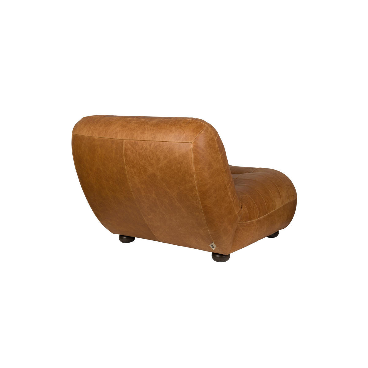 SESSEL Wyatt Leder Cognac Braun - Cognac, Leder (87/70.5/101cm) - Dutchbone