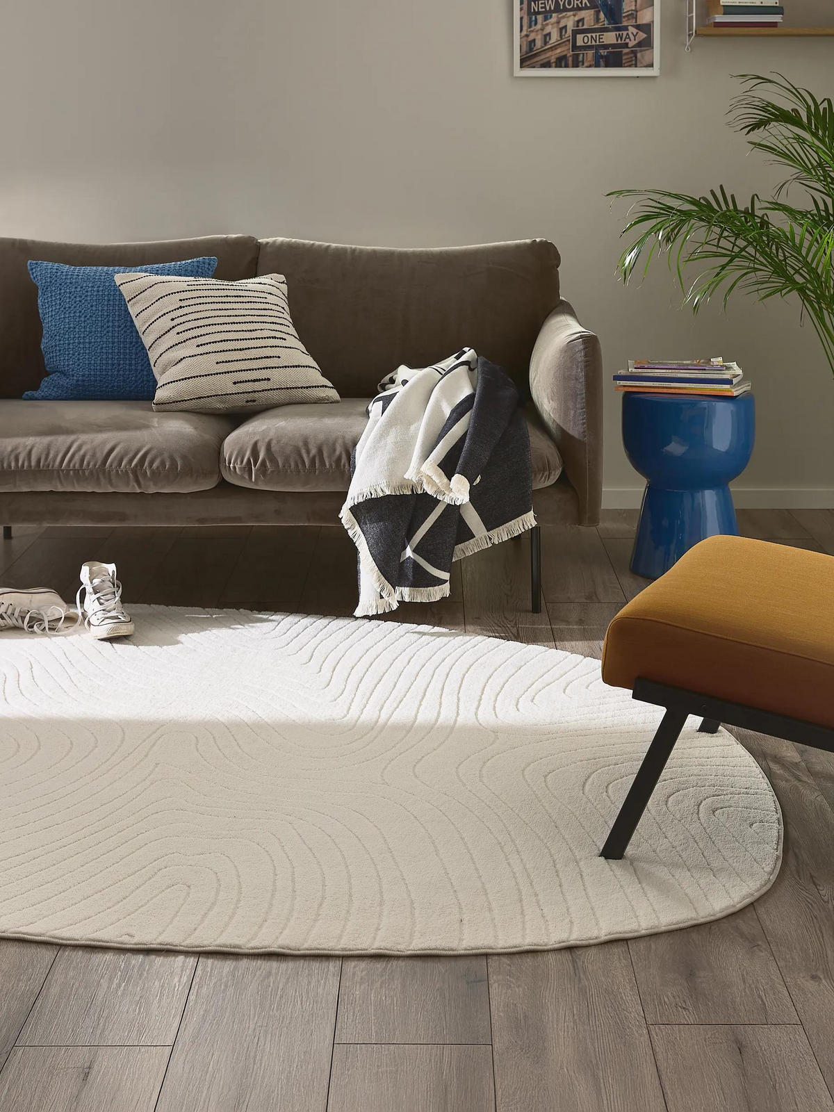 TEPPICH Pam waschbar Cream 200/270 cm - Creme, Kunststoff/Textil (200/270cm) - benuta