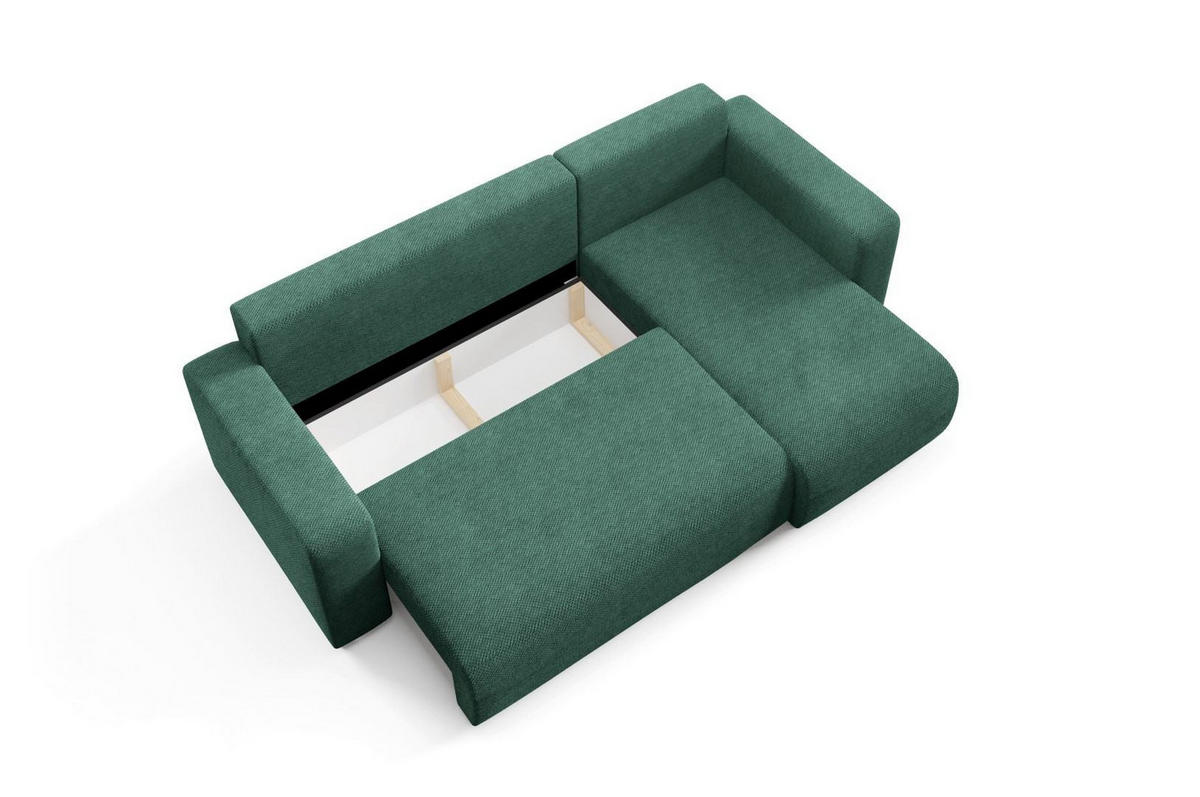 ECKSOFA mit Schlaffunktion Grün - Grün, Textil (247/145cm) - Furnisell
