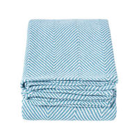 TAGESDECKE Halden 255/360 cm, Chevron-Muster 100% Baumwolle - Türkis, Textil (255/360cm) - Homescapes