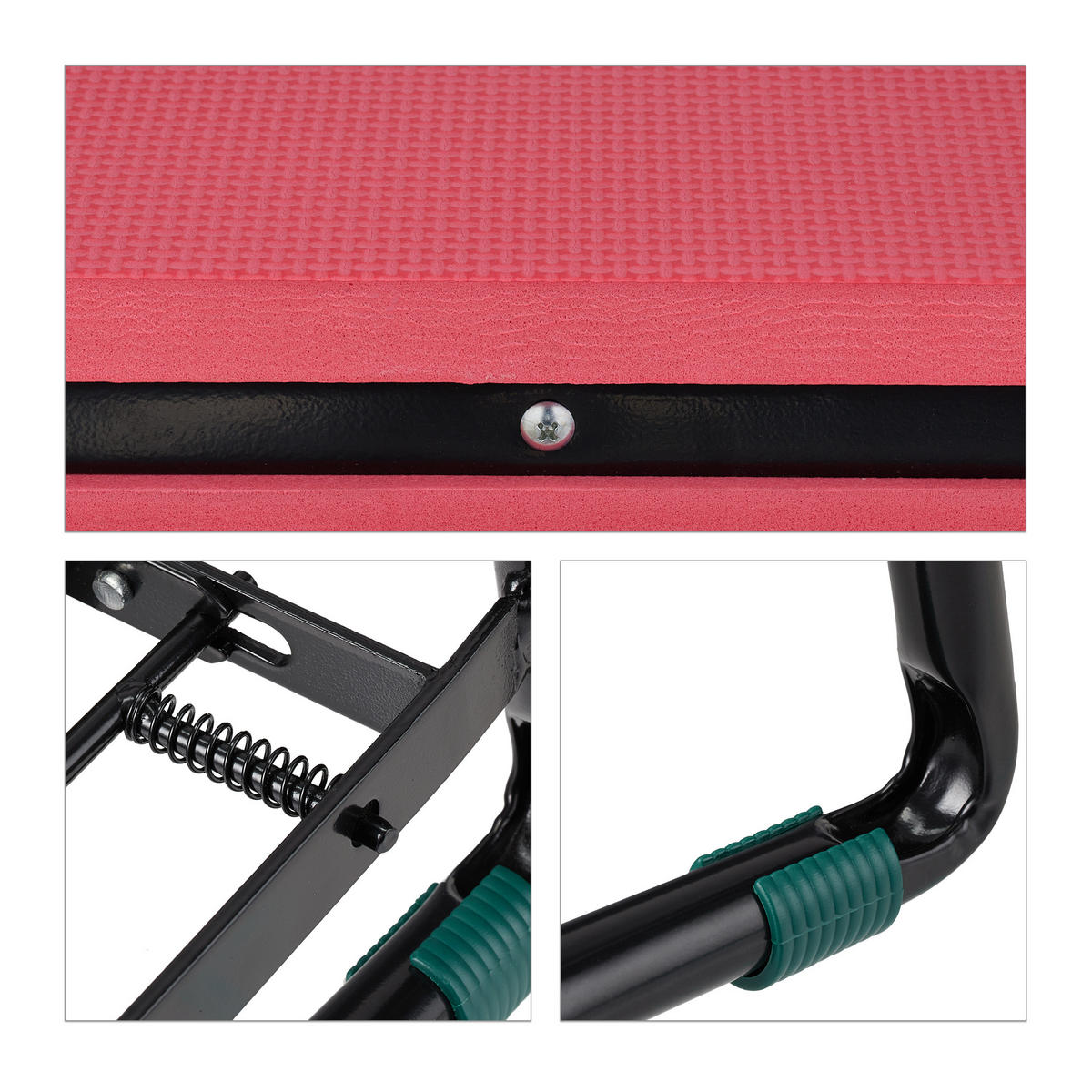 KNIEBANK - Multicolor, Textil/Metall (65/50/32cm) - Relaxdays