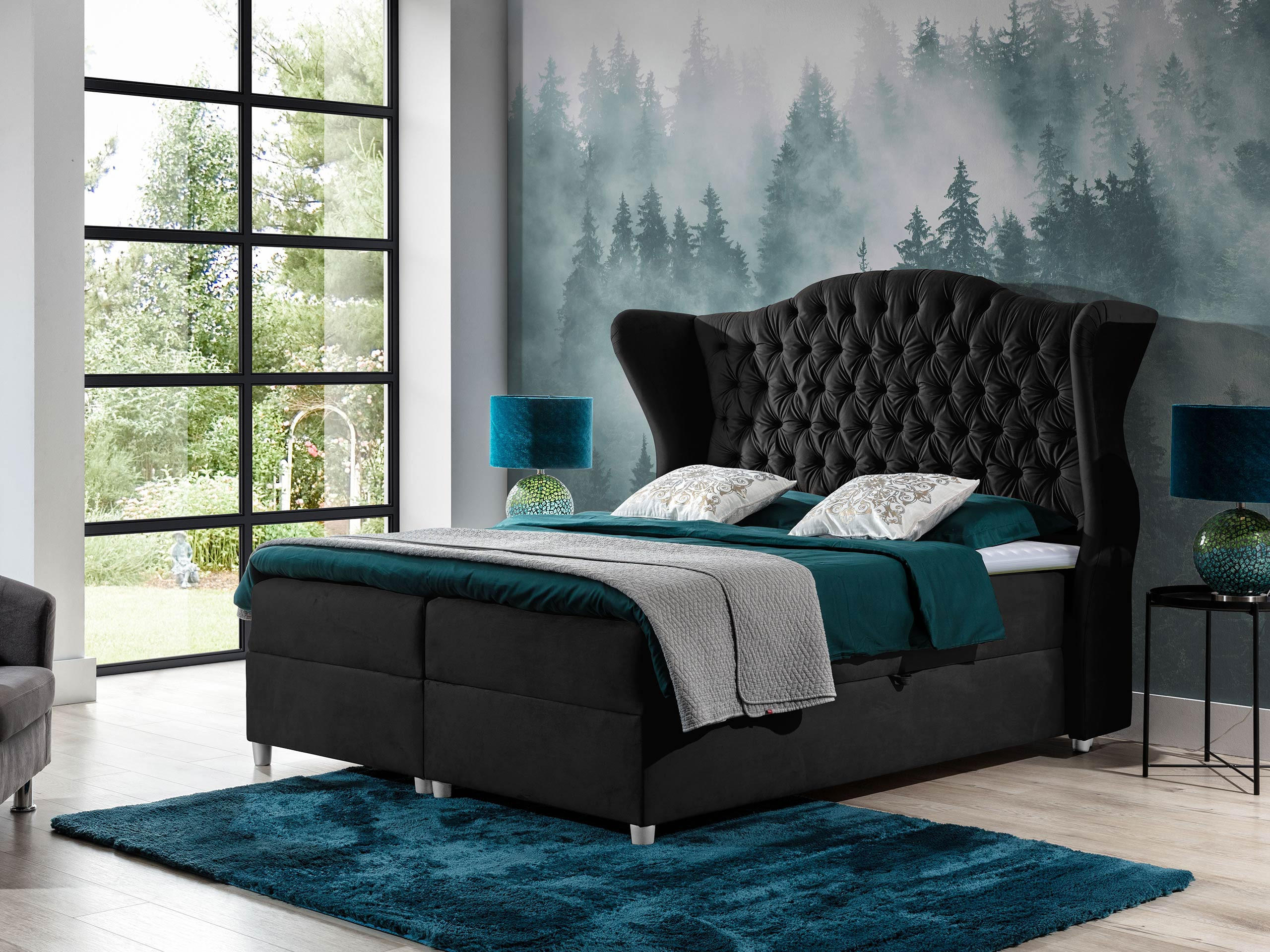 BOXBETT Livia - Schwarz, Holz (160/200cm) - MIRJAN24