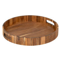 SERVIERTABLETT Tidy Smart rund Braun 35/35/5 cm - Braun, Holz (35/5/35cm) - 5five Simply Smart