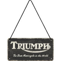 HÄNGESCHILD 10/20 cm Triumph Triumph Logo Black Wood - Multicolor, Metall (20/10/0.2cm) - Nostalgic-Art