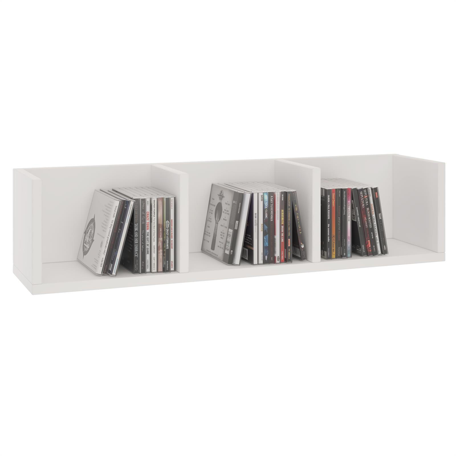 CD/DVD- REGAL STARS - Weiß, Holzwerkstoff (75/18/18cm) - CARO-Möbel