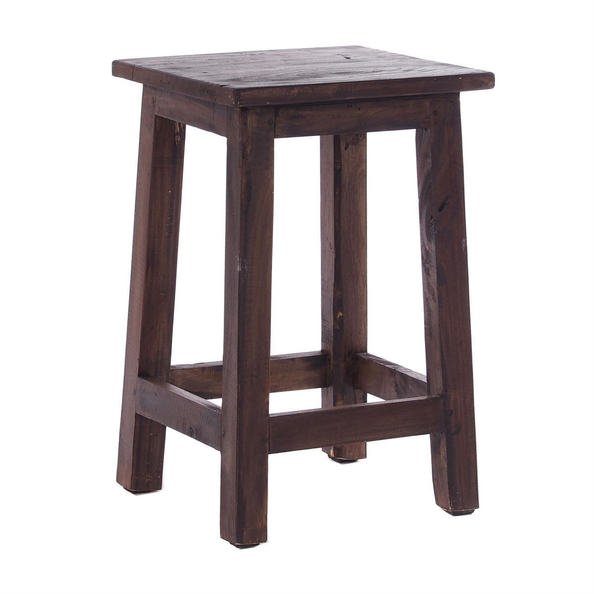 HOCKER MADERO Recyclingholz 03 dunkelbraun - Dunkelbraun, Karton (30/48/30cm) - DESIGN DELIGHTS