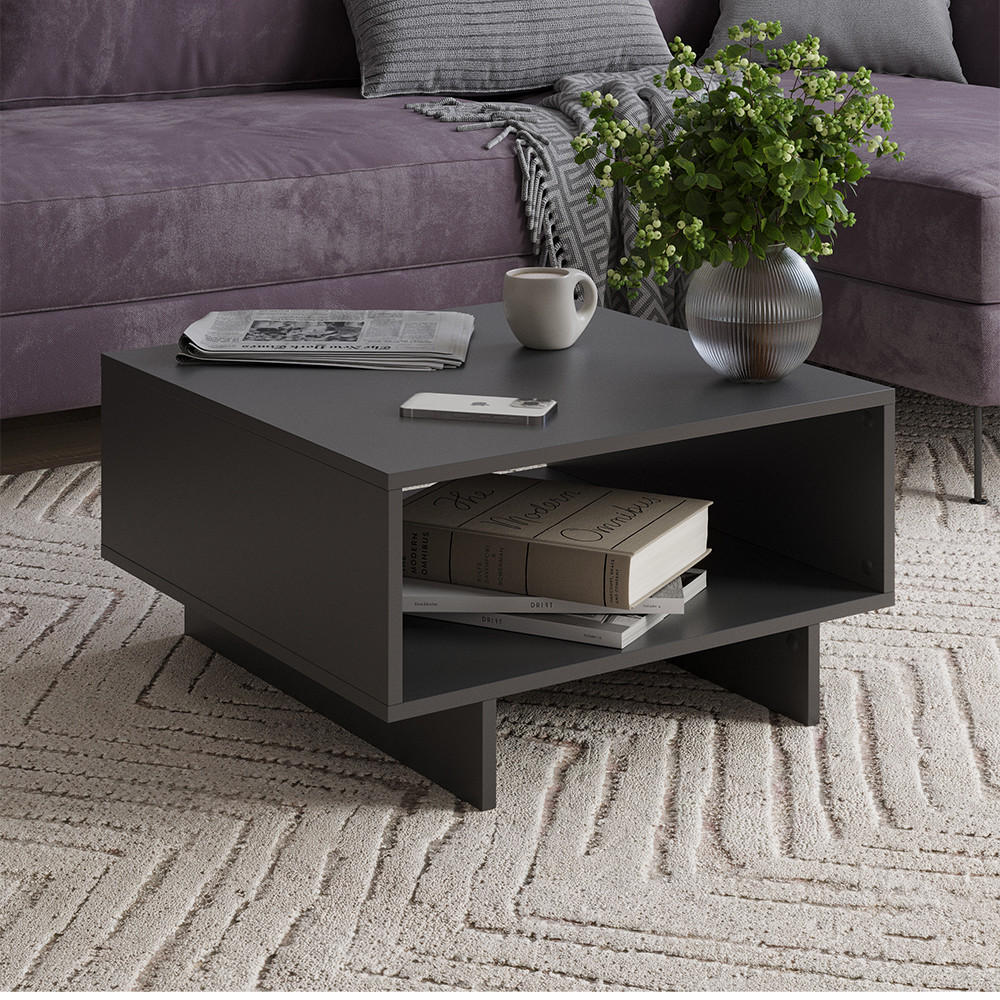 COUCHTISCH Luka Anthrazit 60 x 60 cm - Anthrazit, Holzwerkstoff (60/60/32.3cm) - Vicco