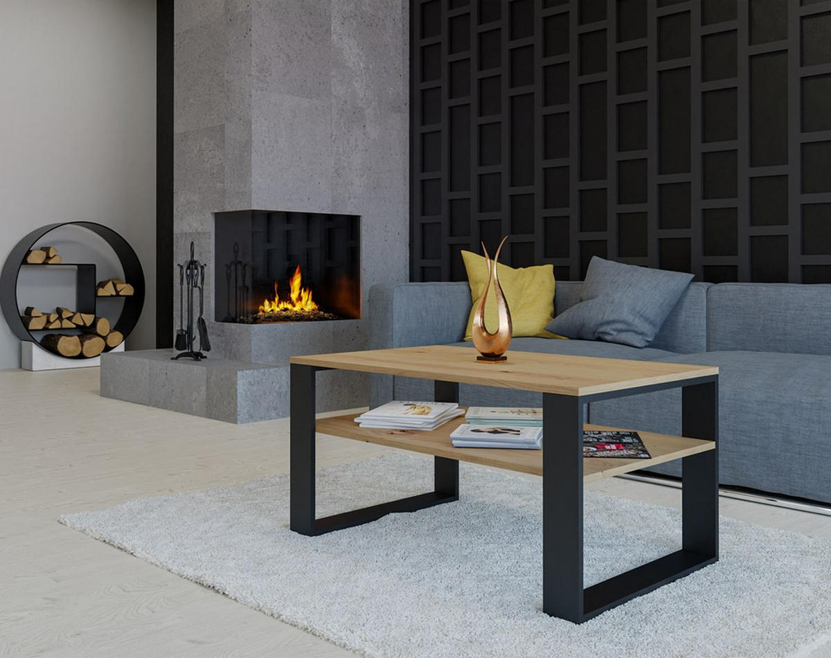KONFERENNÝ STOLÍK - čierna, kompozitné drevo (58/90/50cm) - RAUMHIRSCH FURNITURE