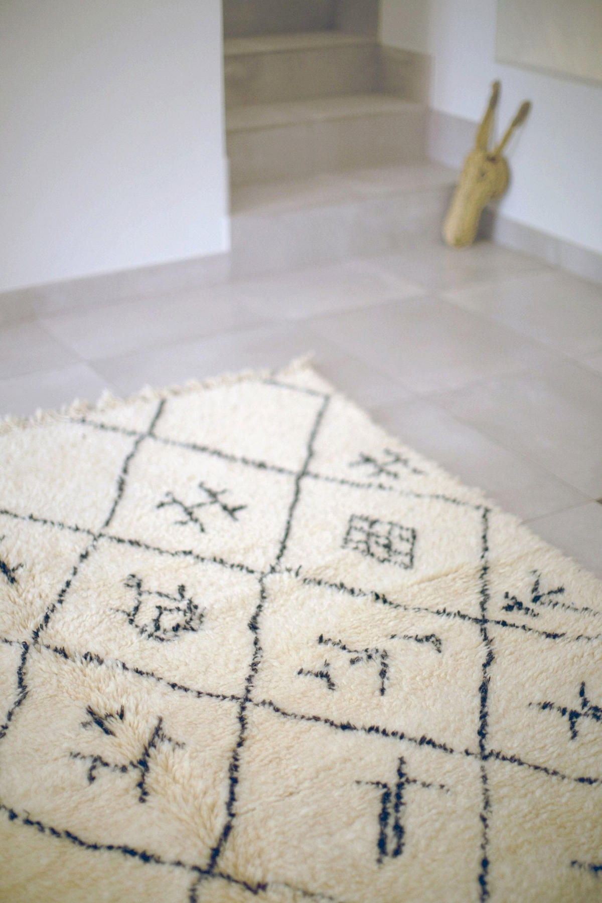 BERBERTEPPICH marokkanisch schwarz weiß Amazighs beige - Beige, Naturmaterialien (250/350cm) - AFK Living