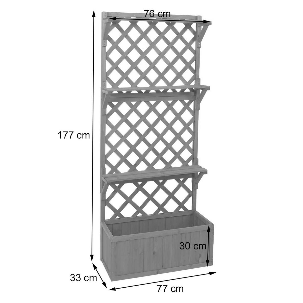 HOCHBEET Anthrazit - Anthrazit, Holz (77/177/33cm) - MCW