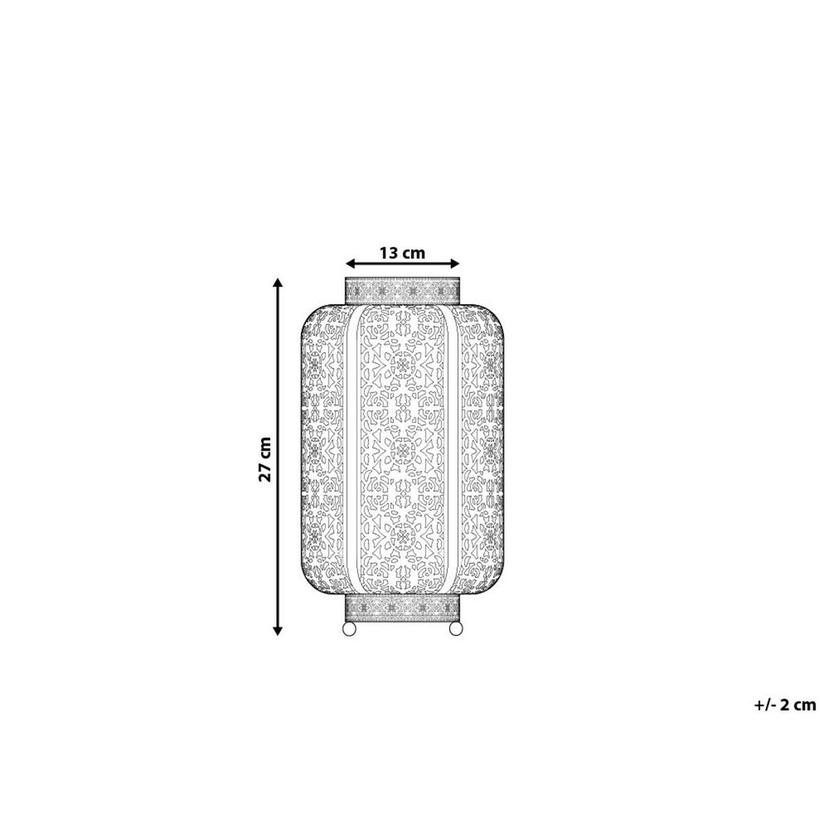 TISCHLAMPE Somes 13/13/27 cm - Weiß, Metall (13/13/27cm) - Beliani