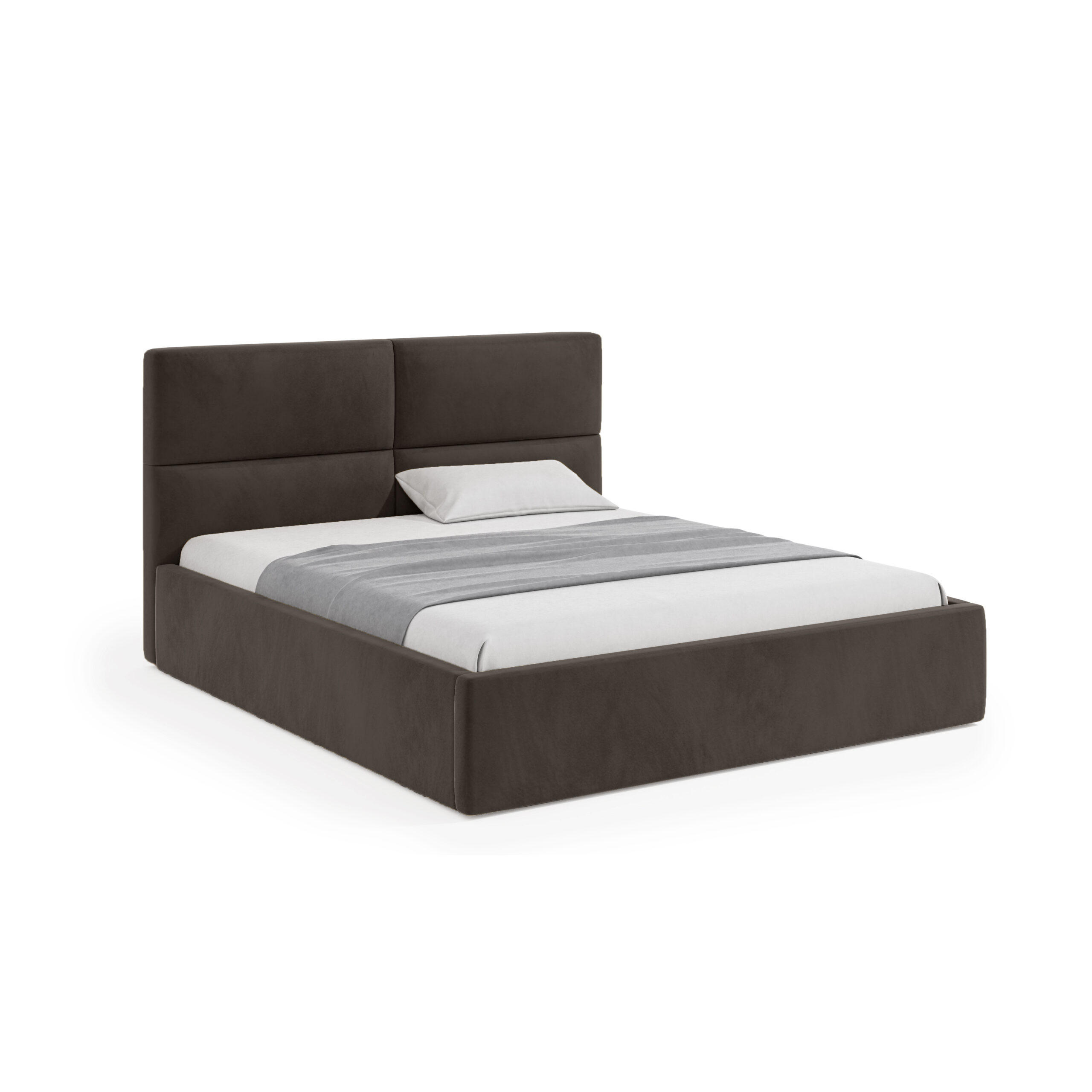 POLSTERBETT Mit Bettkasten Stove 160x200 cm, Dunkelbraun - Braun, Textil (160/200cm) - Fedve