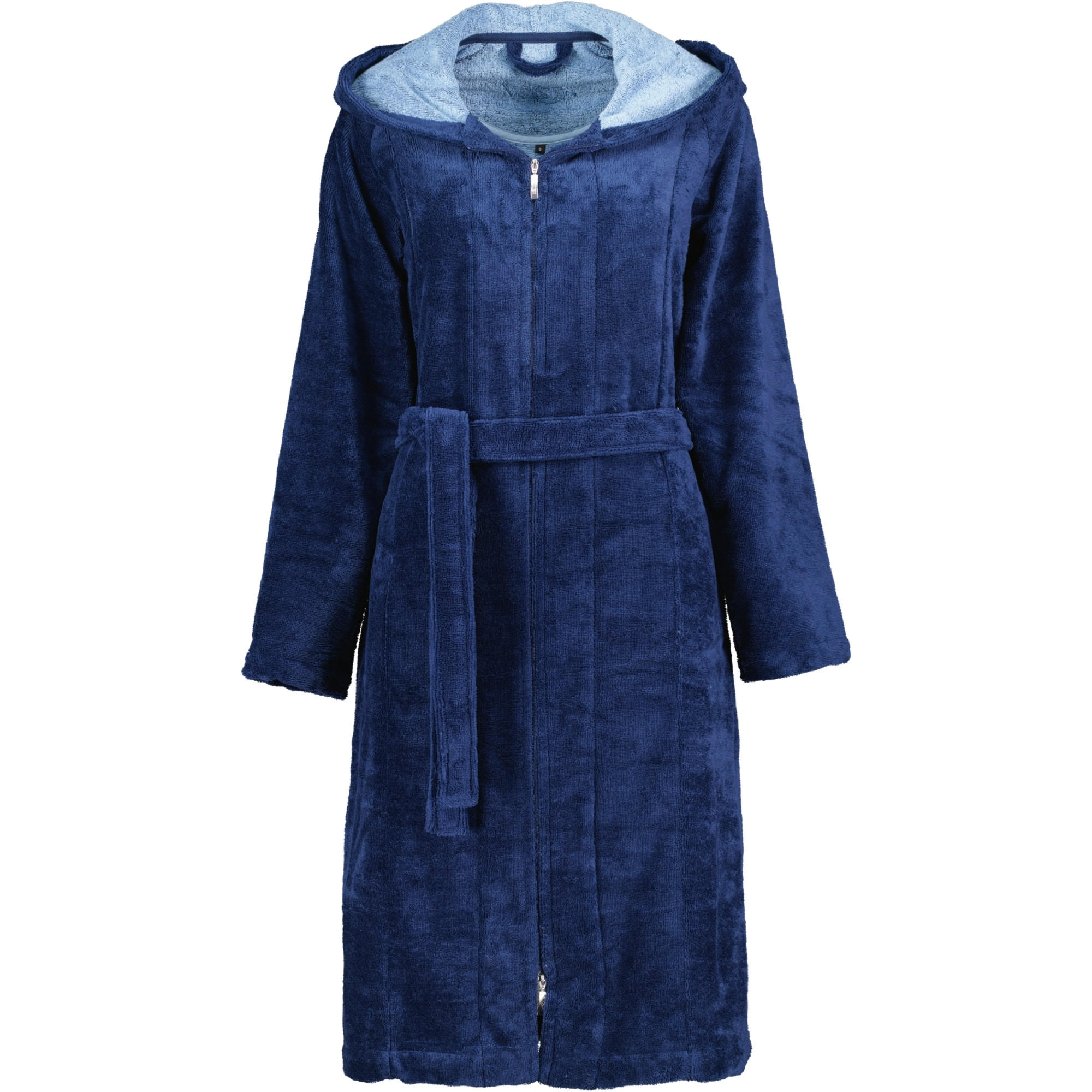 BADEMANTEL DAMEN KURZMANTEL MIT KAPUZE PALERMO WINTERNIGHT - 004 - Blau, Textil (Mnull) - Vossen