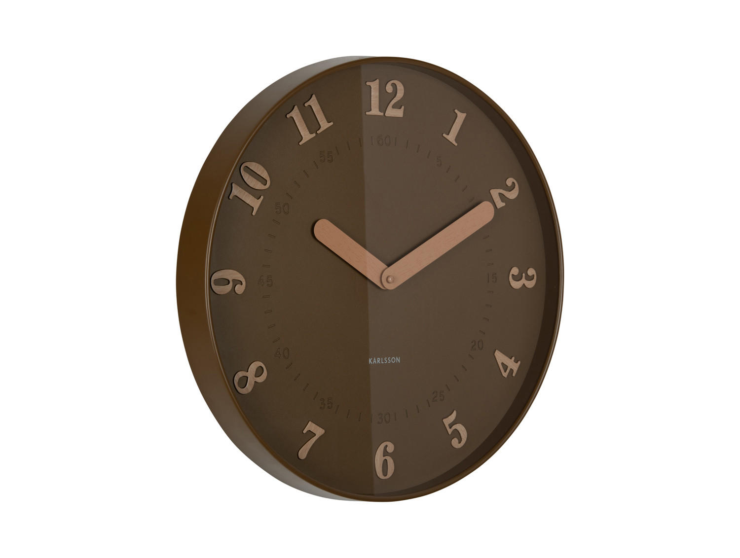 Karlsson Wanduhr Braun 4x40x40 cm