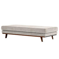 HOCKERBANK - Buchefarben/Grau, Textil (180/43/81cm) - home24