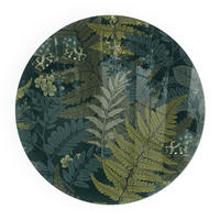 GLASPLATTE für Kamin Ø 50 cm - Grün, Glas (50/50/0.4cm) - TULUP