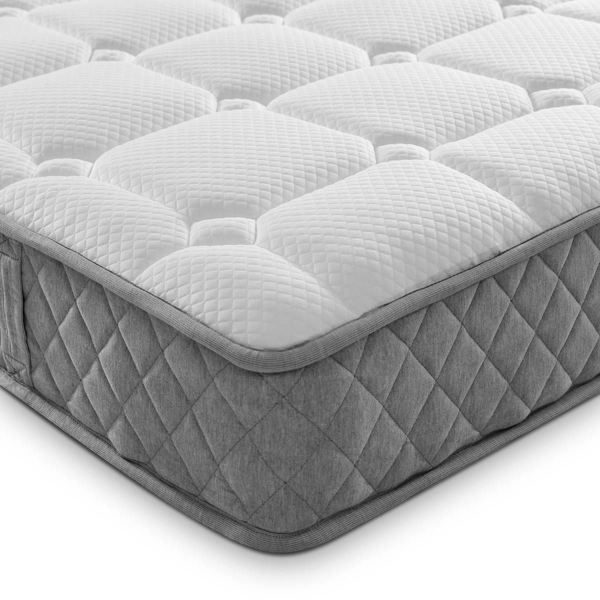 POLSTERBETT 90x200 cm in Weiß mit LED-Beleuchtung & Matratze - Weiß, Holzwerkstoff (90/200cm) - Modfu