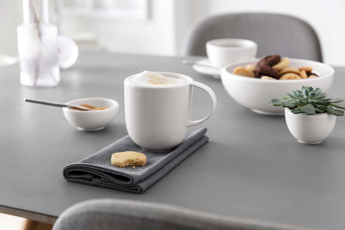 BECHER MIT HENKEL NewMoon weiß 390 ml 6er Set - Weiß, Keramik (0.39L) - Villeroy & Boch