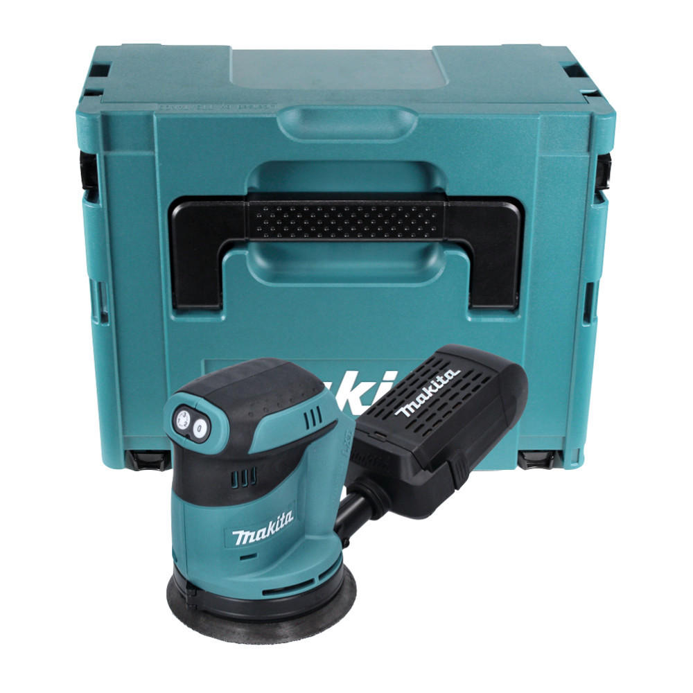 MAKITA DBO 180 ZJ Akku Exzenterschleifer 18 V 125 mm + Makpac - ohne Akku, ohne Ladegerät - Multicolor, Kunststoff (17.5/123/12.3cm) - Makita
