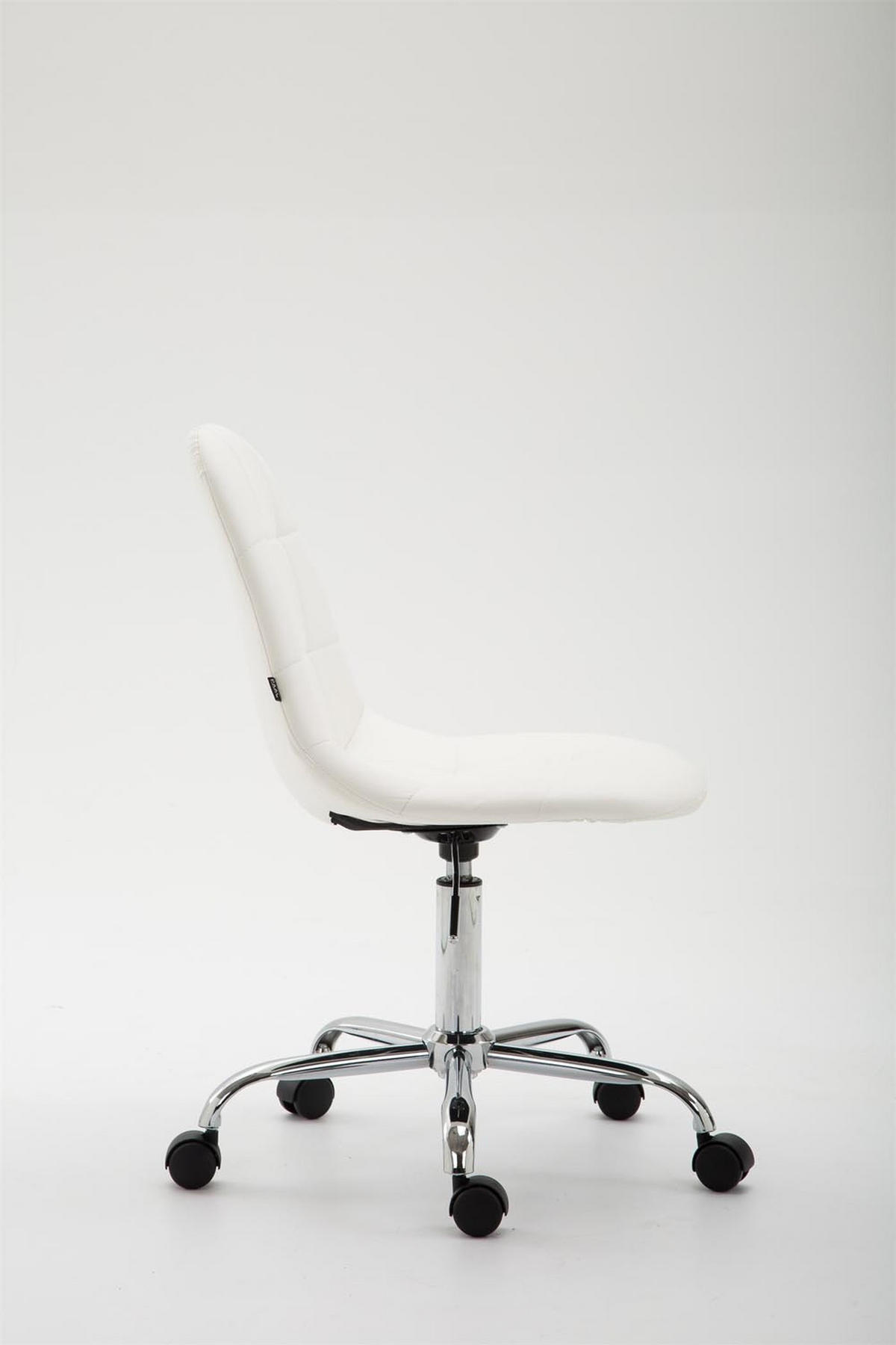 BÜROSTUHL Rhein, Kunstleder Weiß - Weiß, Textil/Metall (47/89/56cm) - TPFLiving