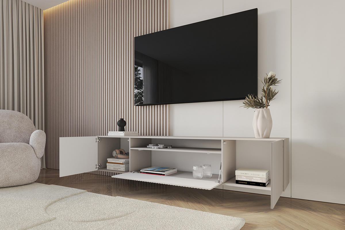 LOWBOARD NOA-2-W 200x40x41 cm - Kaschmir - Kaschmir, Holzwerkstoff (200/40/41cm) - ALTDECOR