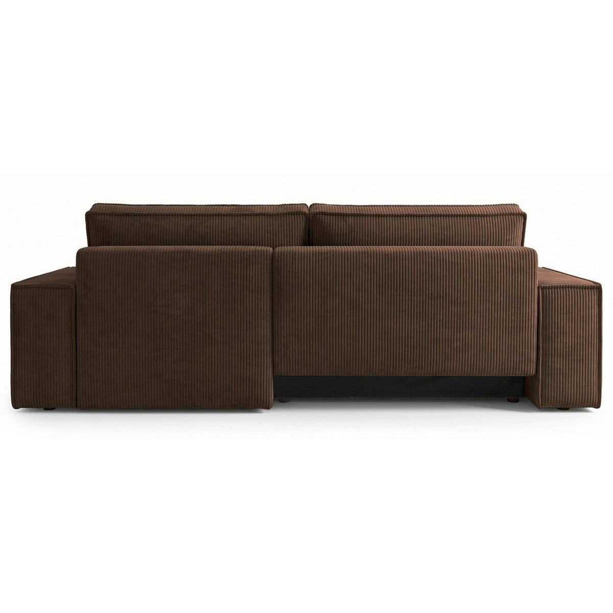 ECKSOFA Farese Braun Cord - Schwarz/Braun, Kunststoff/Textil (167/267cm) - Selsey