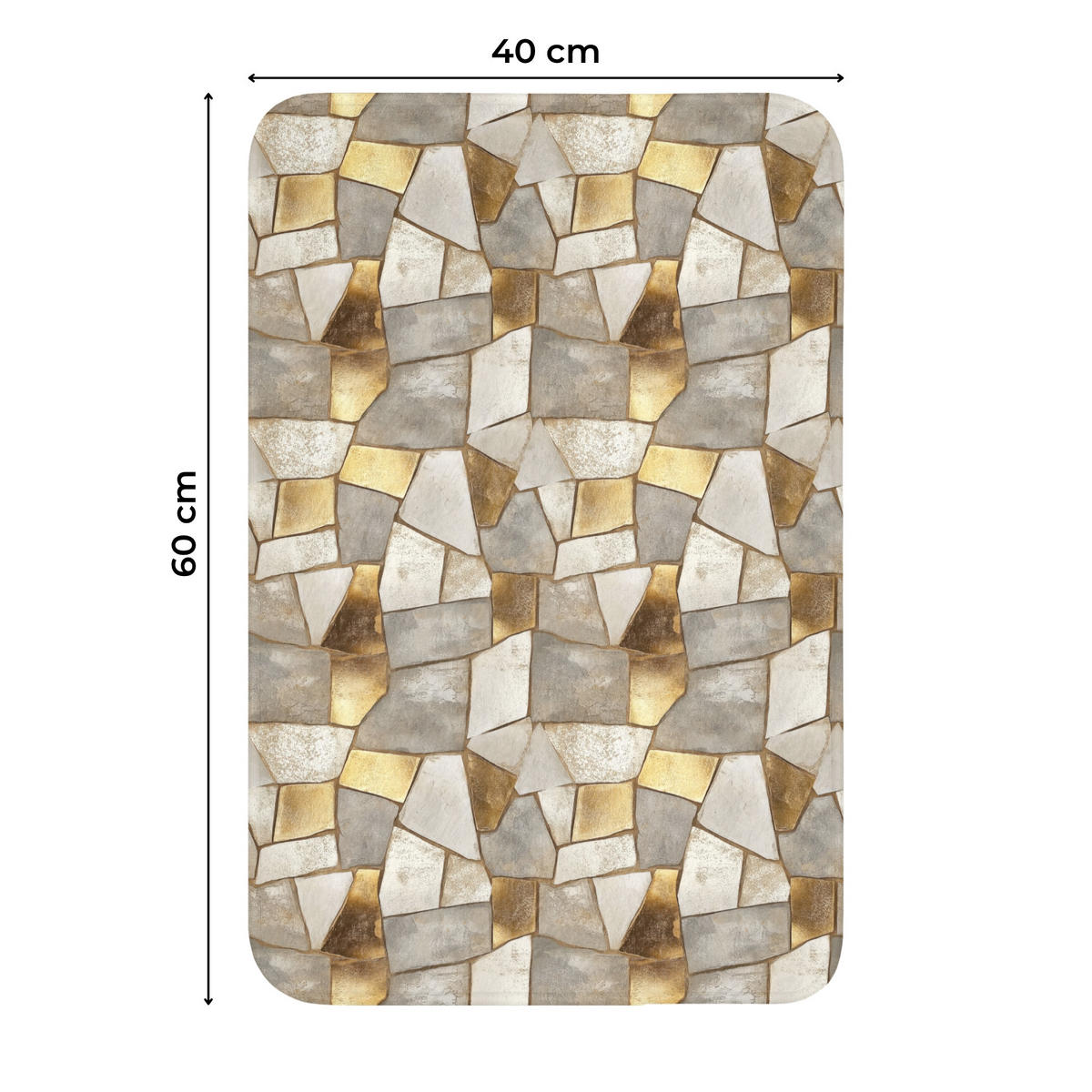 WC PŘEDLOŽKA Mozaika - Mramor - Zlato 40x60 cm - šampaňská, textil/plast (40/1cm) - OnlyWow