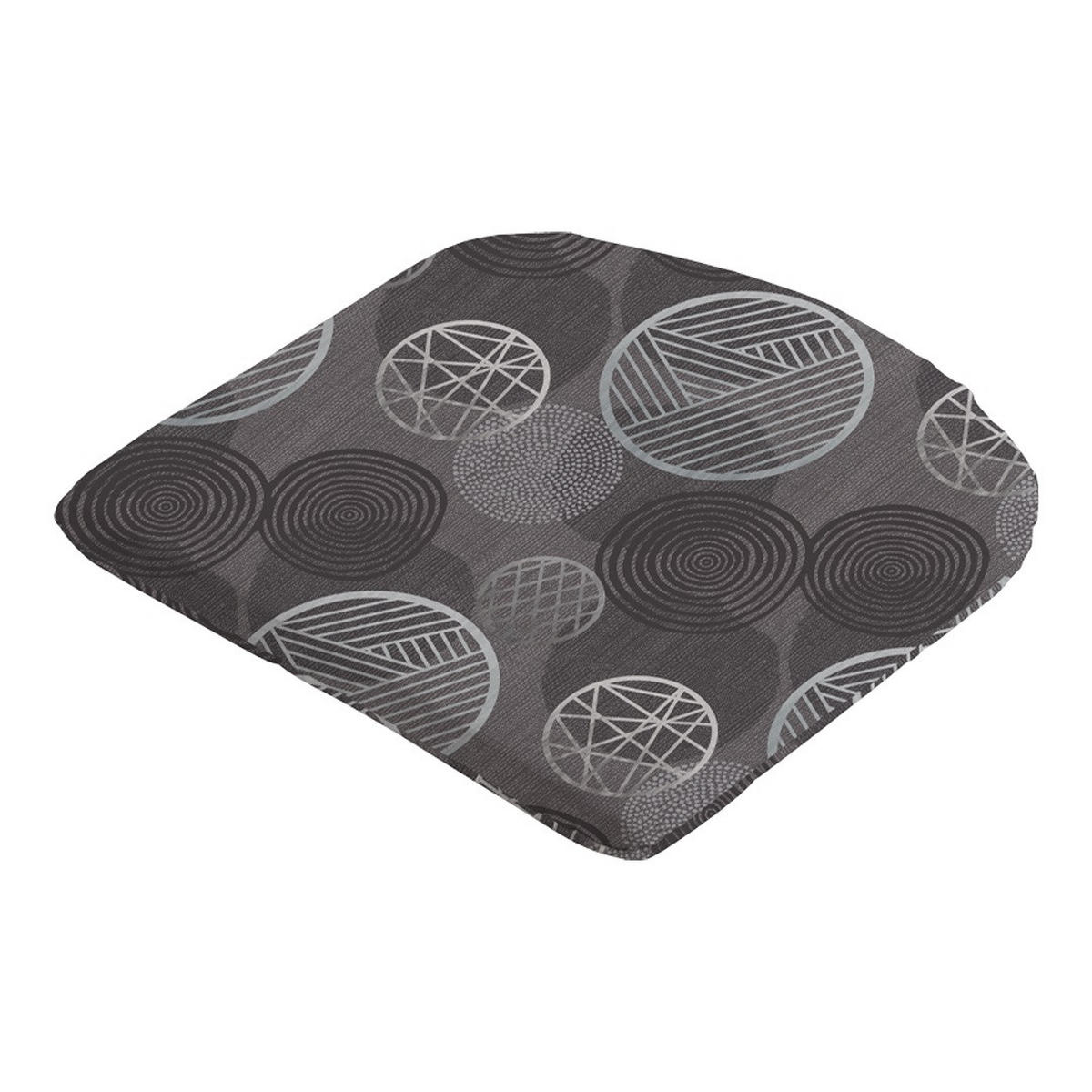 SITZKISSEN Kreis 46/48 cm 4er-Set - Grau, Textil (48/4/46cm) - Madison