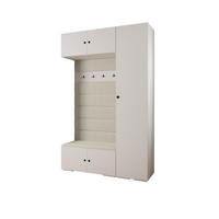 GARDEROBEN-SET 236,7/150/47 - Schwarz/Weiß, Holz/Kunststoff (150/236.7/47cm) - Abiks Möbel