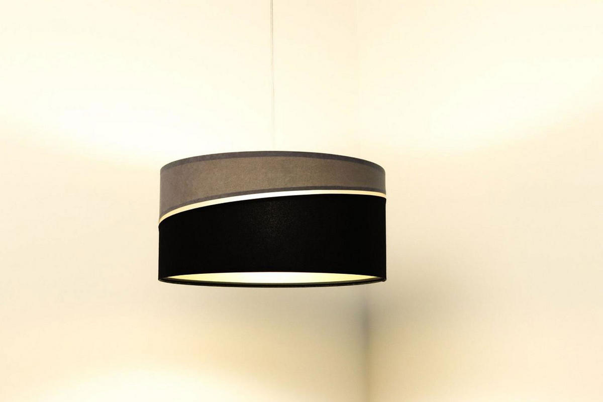 HÄNGELEUCHTE Grau 30/20 cm - Schwarz/Grau, Kunststoff (30/0.4/20cm) - ONZENO