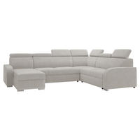 WOHNLANDSCHAFT Oslo 2rR2pLC - Silberfarben/Hellgrau, Holz/Kunststoff (315/85/250cm) - MIRJAN24