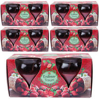 DUFTKERZEN Glas 10er-Pack Erdbeer Traum - Rot, Glas (6/6cm)