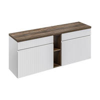 WASCHTISCHUNTERSCHRANK 180 cm 4Teile - Iconic White I BM240 in Weiß/Santa Fe Vintage - Weiß, Holz (180/46/46cm)