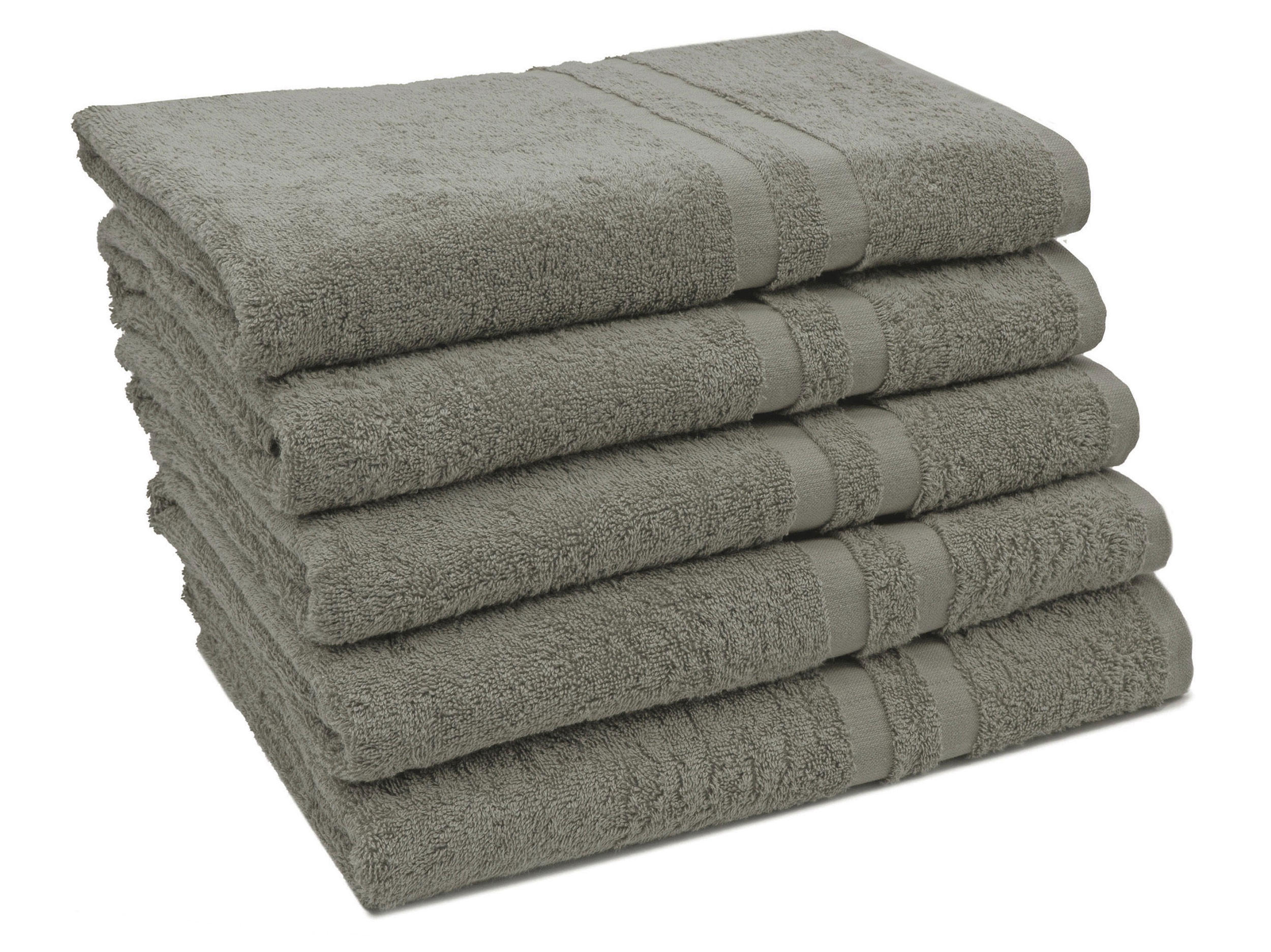 DUSCHTÜCHER, 5er-Set, 70x140 cm, 100% Baumwolle, Braun - Taupe, Textil (70/140cm) - Zollner
