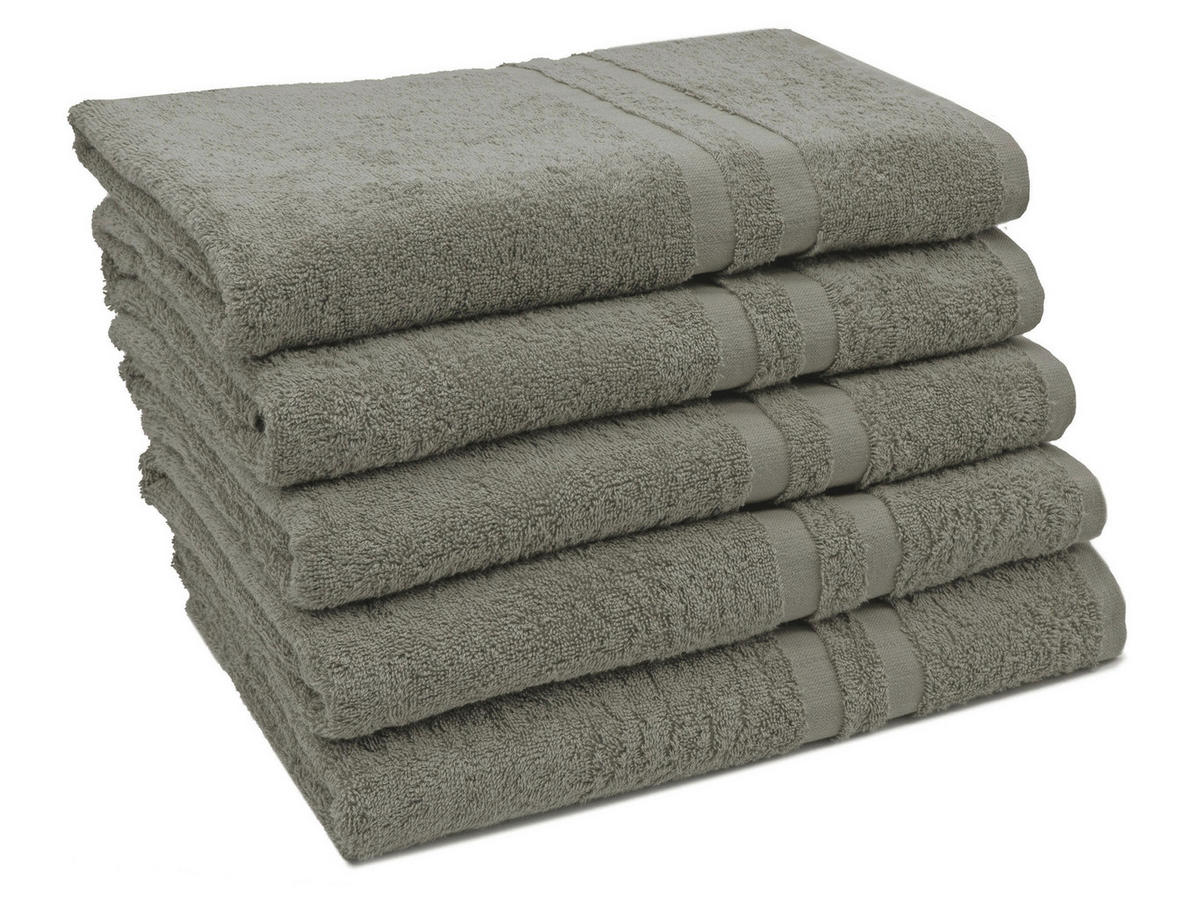 DUSCHTÜCHER, 5er-Set, 70x140 cm, 100% Baumwolle, Braun - Taupe, Textil (70/140cm) - Zollner
