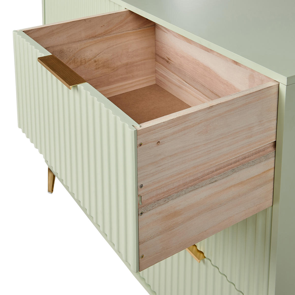 KOMODA s 6 zásuvkami Světle zelená Walcott - světle zelená, kompozitní dřevo (108/89/40cm) - Beliani