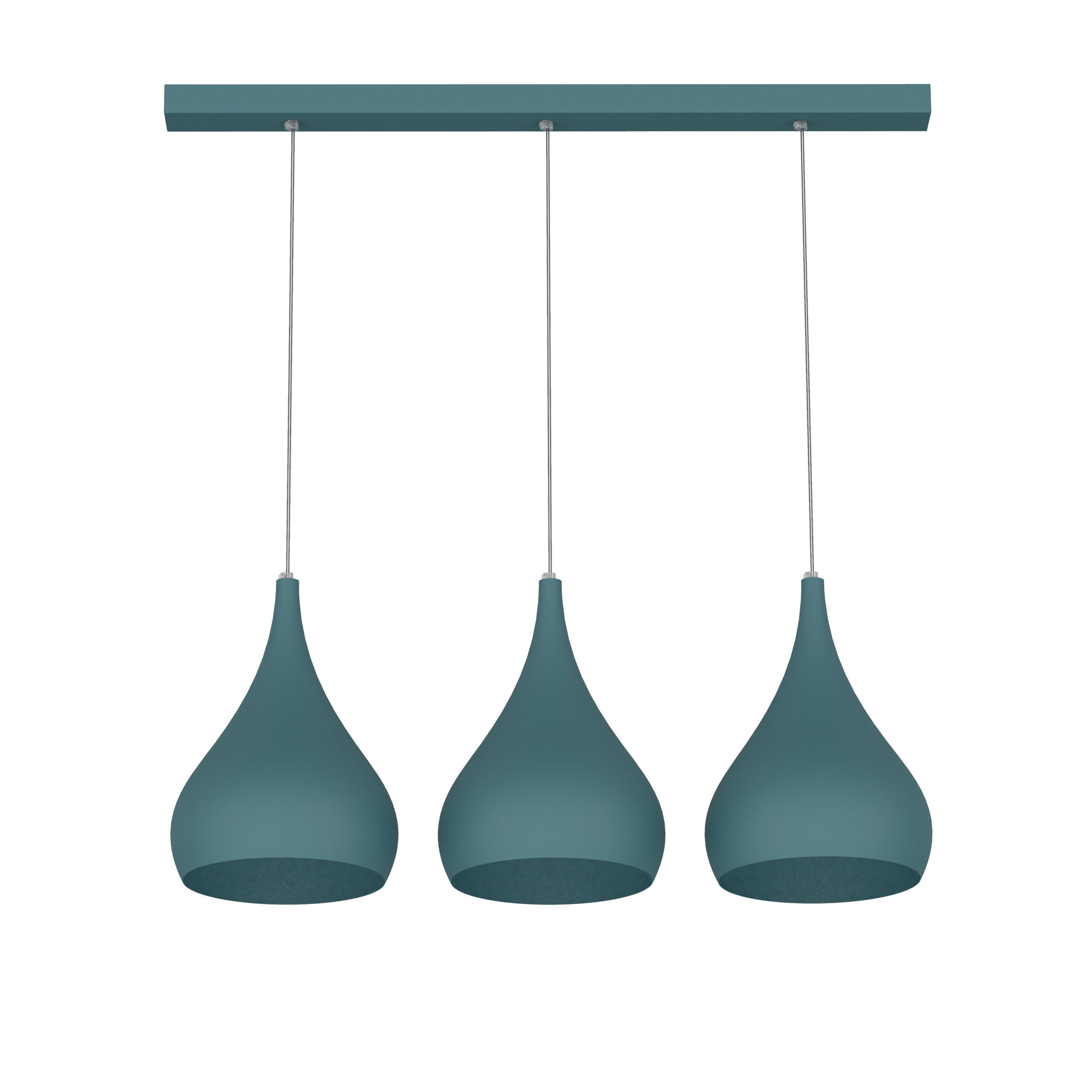 HÄNGELEUCHTE - Blau, Metall (55/25/55cm) - Lumicom
