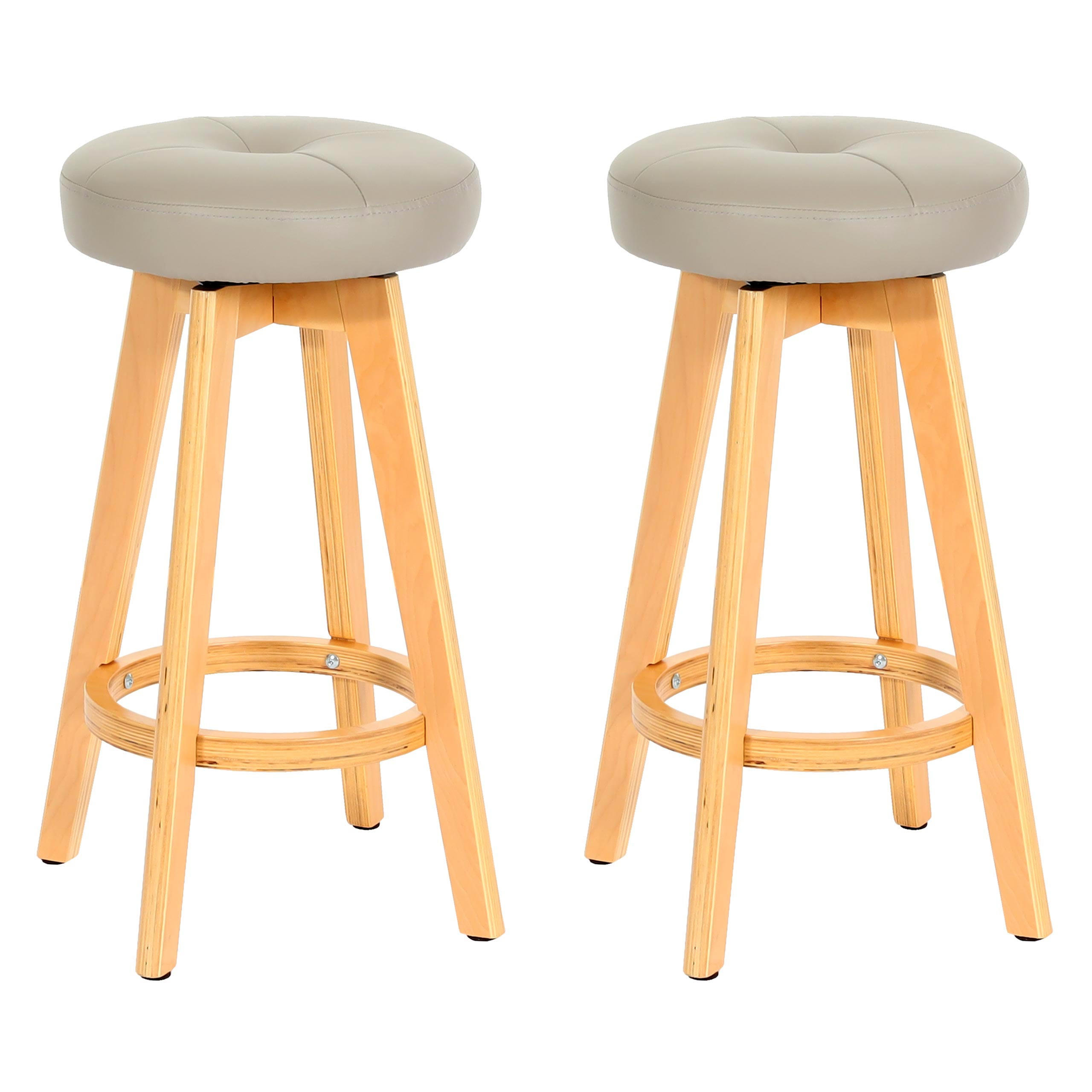 BARHOCKER taupe 2er-Set - Taupe, Holz (45/67/45cm) - MCW