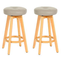 BARHOCKER taupe 2er-Set - Taupe, Holz (45/67/45cm) - MCW