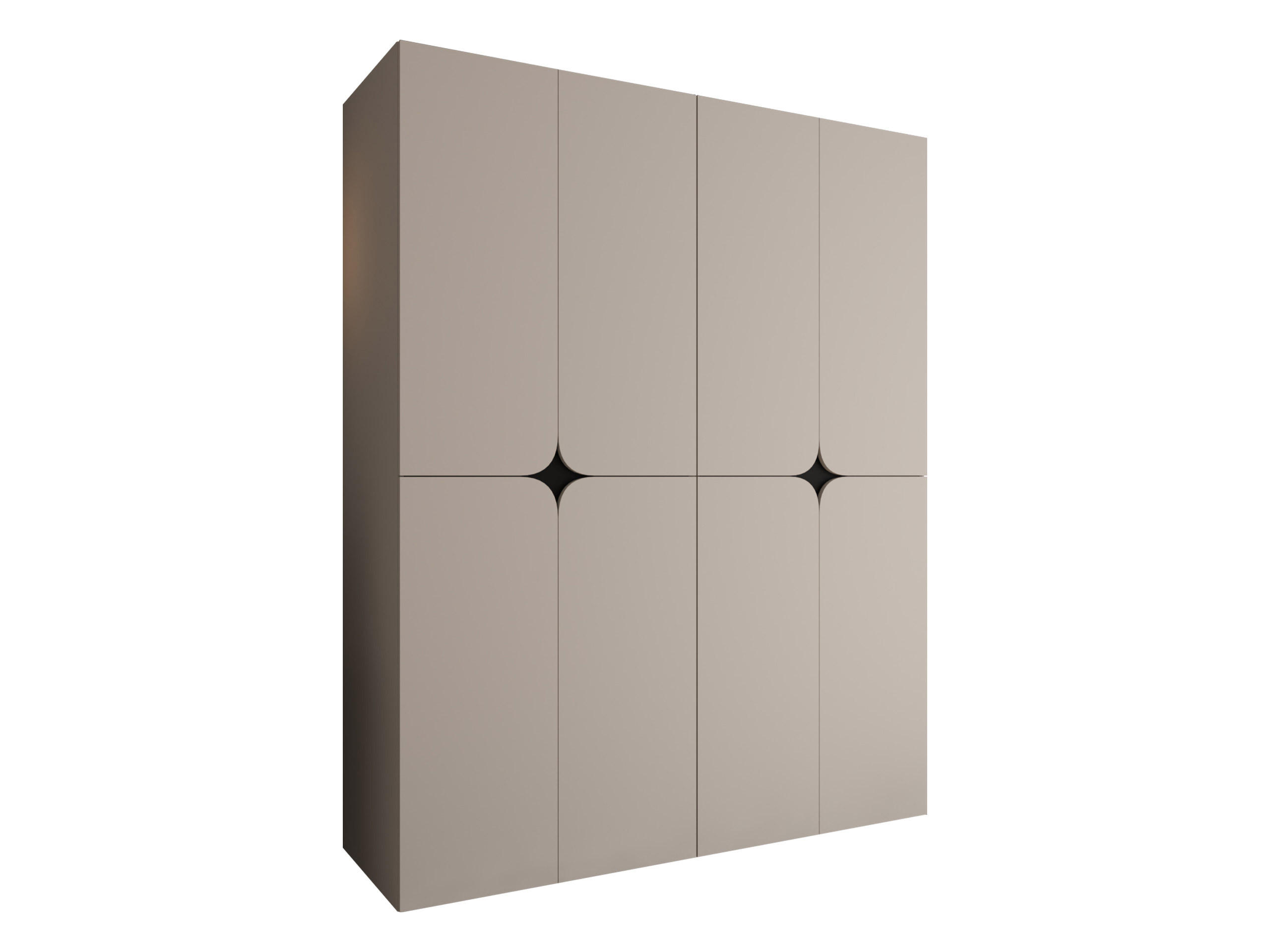 DREHTÜRENSCHRANK Espresso 180 cm - Kaschmir/Schwarz, Holzwerkstoff/Kunststoff (180/203/50cm) - MIRJAN24