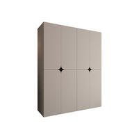 DREHTÜRENSCHRANK Espresso 180 cm - Kaschmir/Schwarz, Holzwerkstoff/Kunststoff (180/203/50cm) - MIRJAN24