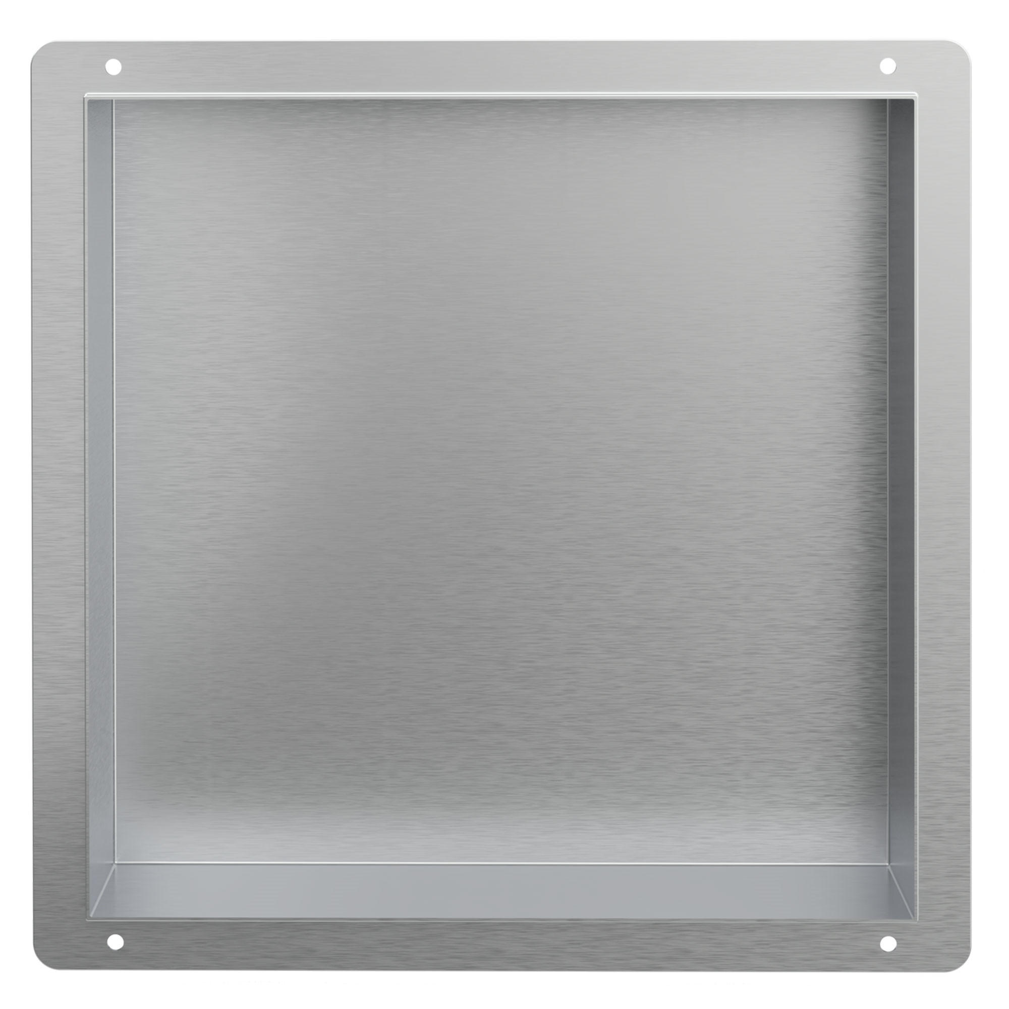 DUSCHNISCHE Silber 30/30 cm - Silberfarben, Metall (34/10/34cm) - LuxeBath