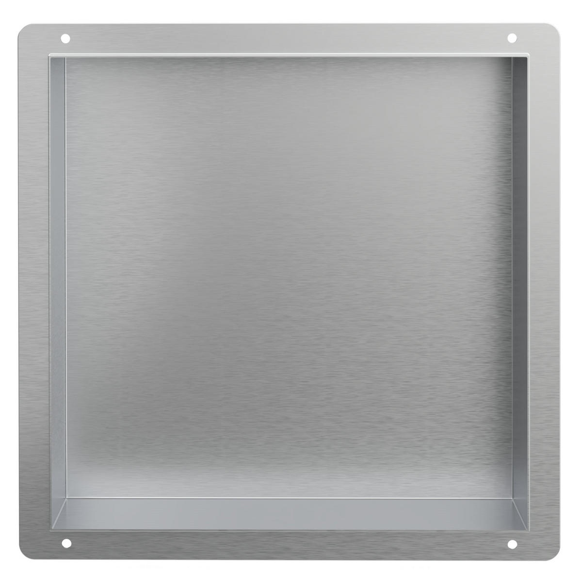 DUSCHNISCHE Silber 30/30 cm - Silberfarben, Metall (34/10/34cm) - LuxeBath
